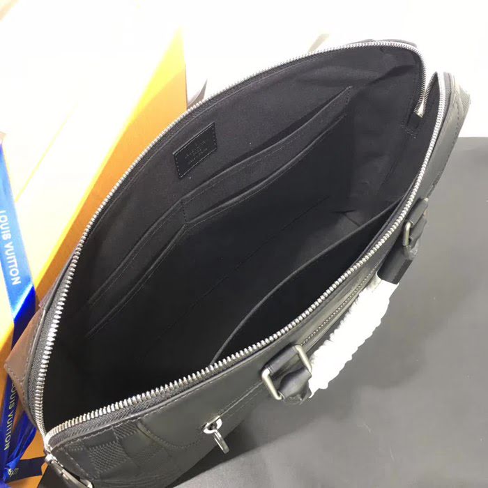 路易威登LV頂級原單N48261 皮革Porte-Documents Jour 公事包Damier Infini 皮革 YDH1069
